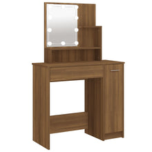Kaptafel Met Led-Verlichting 86,5X35X36 Cm Bruineikenkleurig bruin eikenkleur