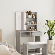 Dressing Table with Mirror 74.5x40x141 cm Grey Sonoma Oak