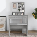 Dressing table with mirror 86.5x35x136 cm grey Sonoma oak