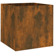 Plantenbak 40x40x40 cm bewerkt hout gerookt eiken