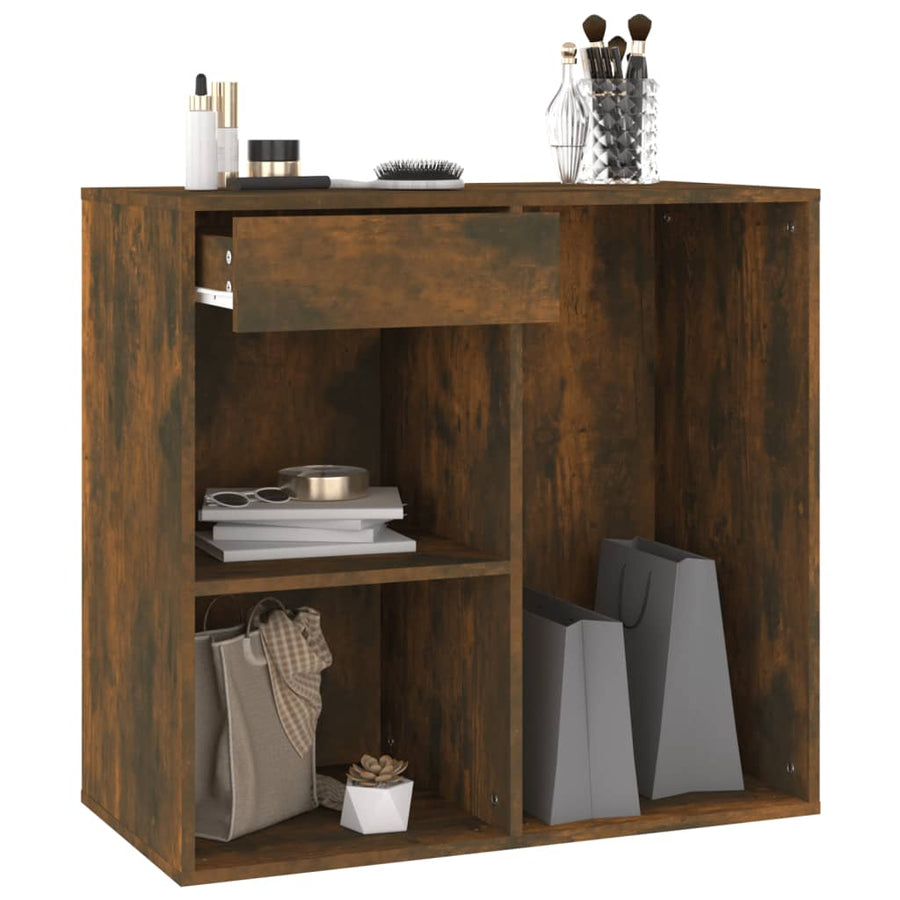 Cosmeticakast 80X40X75 Cm Bewerkt Hout Gerookt Eikenkleurig