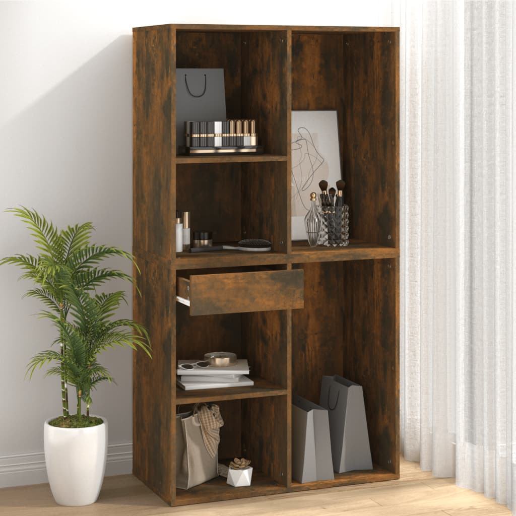 Cosmeticakast 80X40X75 Cm Bewerkt Hout Gerookt Eikenkleurig
