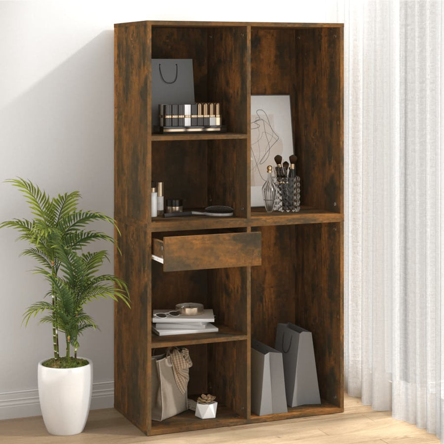 Cosmeticakast 80X40X75 Cm Bewerkt Hout Gerookt Eikenkleurig