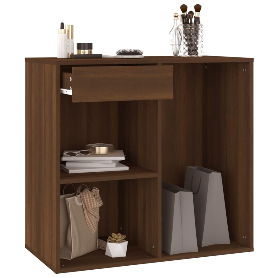 Cosmeticakast 80X40X75 Cm Bewerkt Hout Bruineikenkleurig