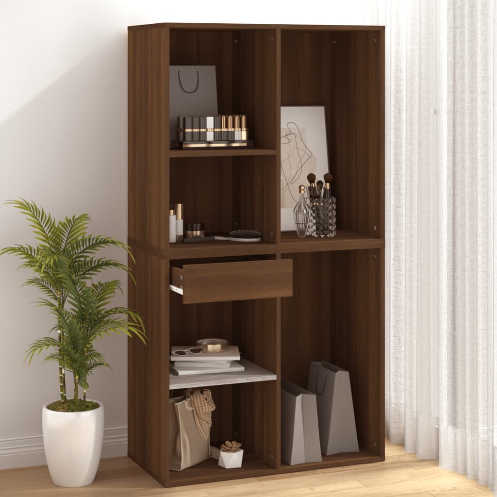 Cosmeticakast 80X40X75 Cm Bewerkt Hout Bruineikenkleurig