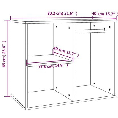 Kledingkast 80X40X65 Cm Bewerkt Hout Gerookt Eikenkleurig 1