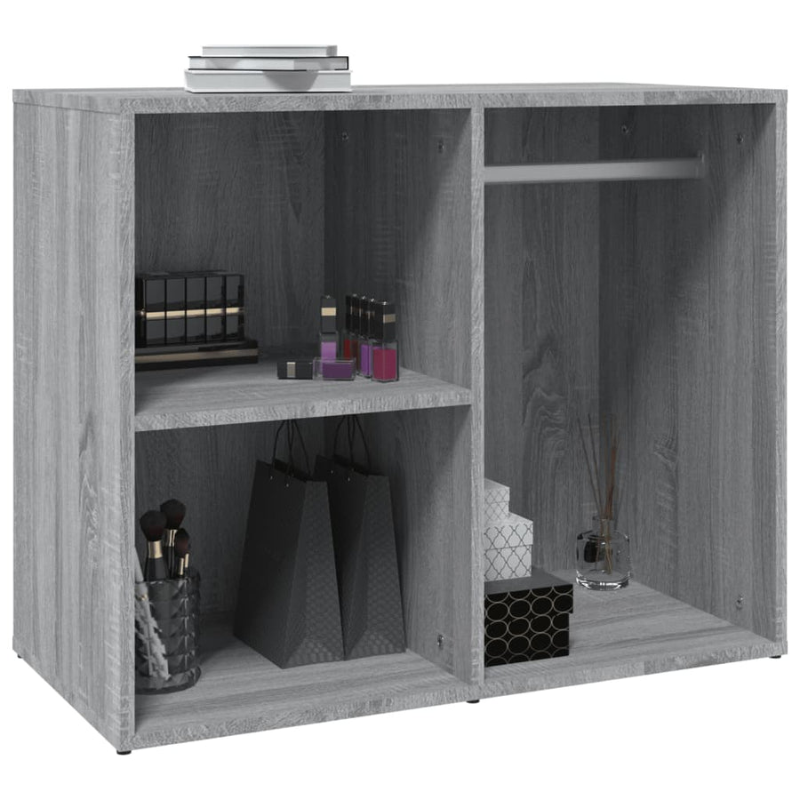 Kledingkast 80X40X65 Cm Bewerkt Hout Grijs Sonoma Eikenkleur