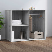 Kledingkast 80x40x65 cm bewerkt hout grijs sonoma