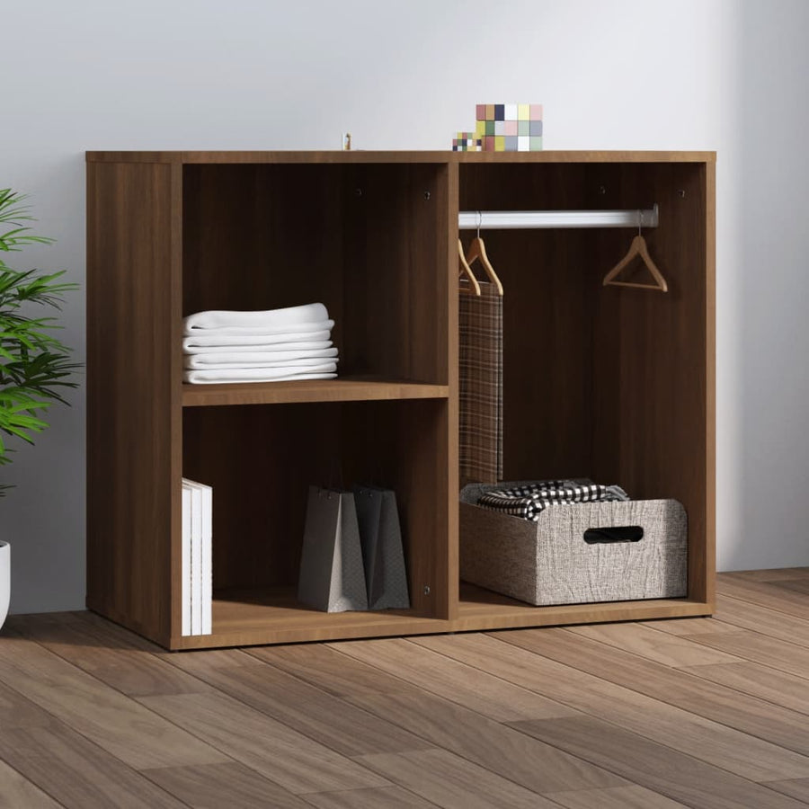 Kledingkast 80X40X65 Cm Bewerkt Hout Bruineikenkleurig