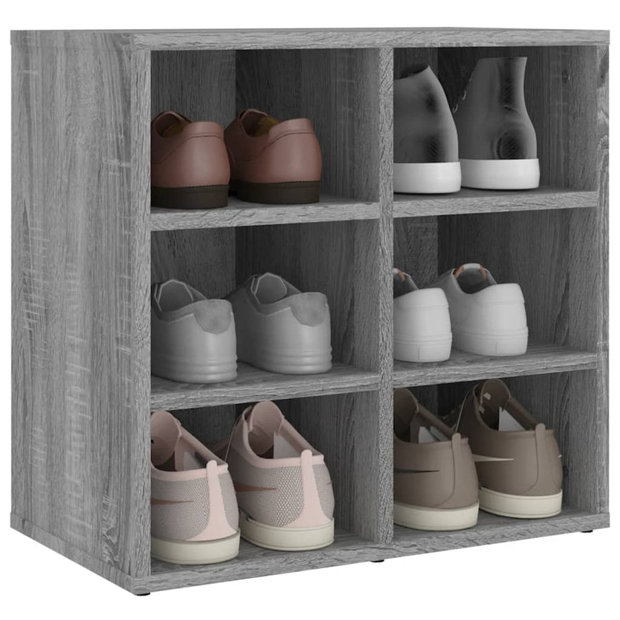 Schoenenkast 52,5X30X50 Cm Eikenkleurig 1 Grijs sonoma