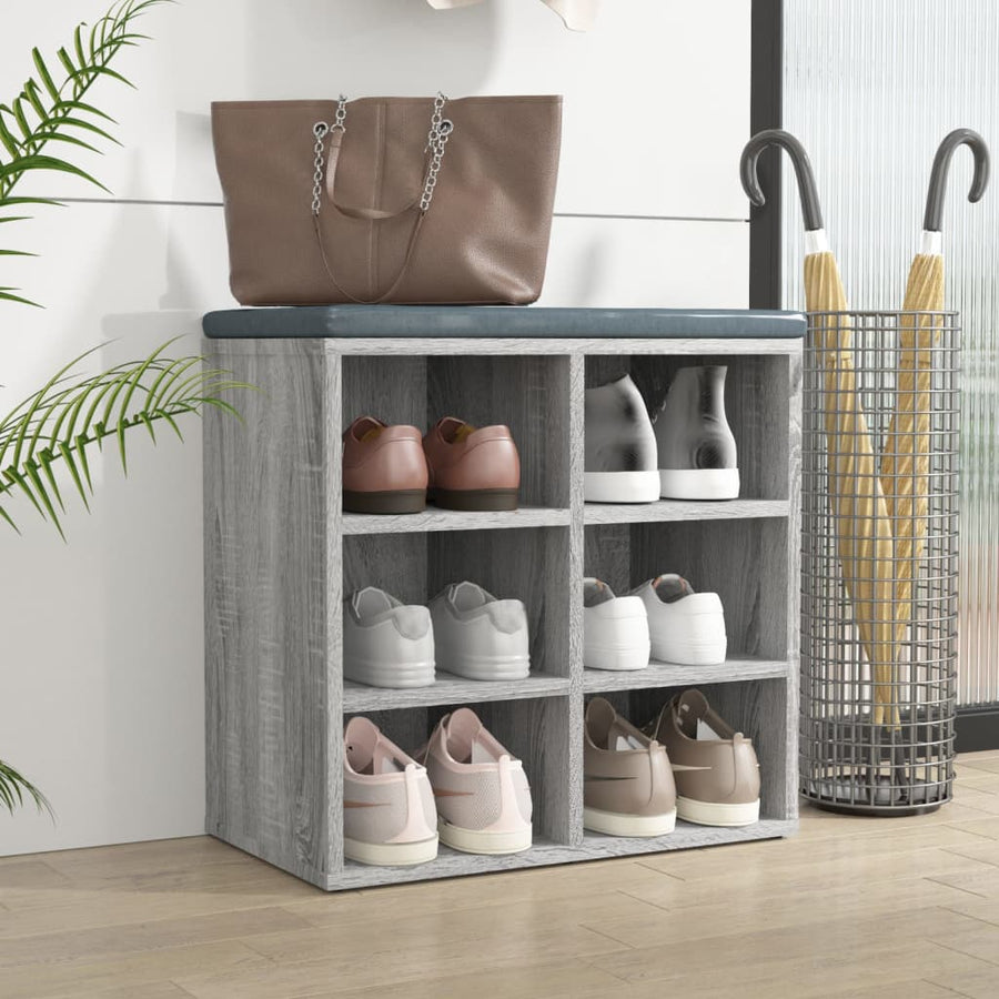 Schoenenkast 52,5X30X50 Cm Eikenkleurig 1 Grijs sonoma