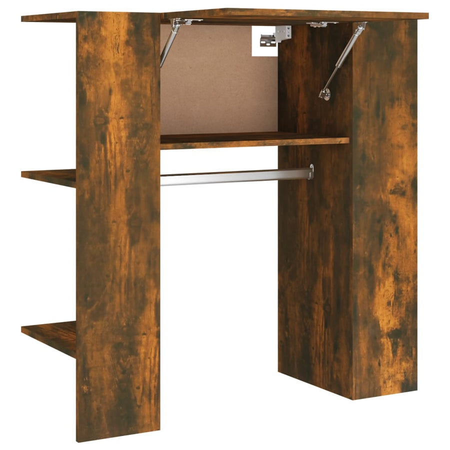Halmeubel 97,5X37X99 Cm Bewerkt Hout Gerookt Eikenkleurig