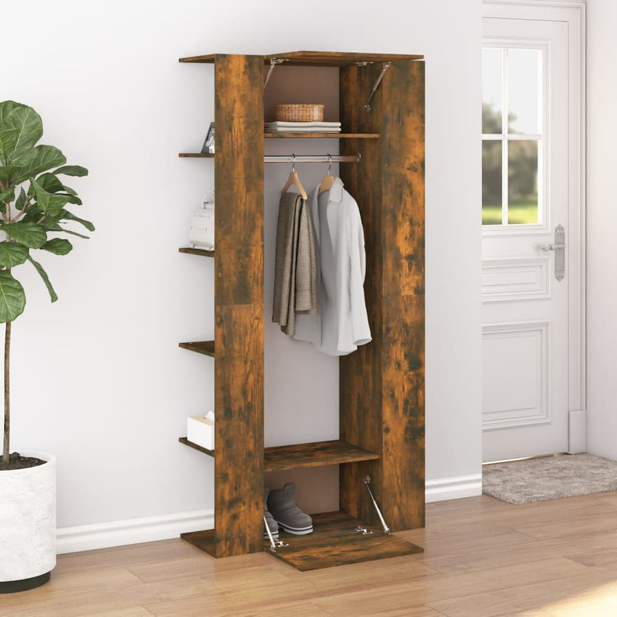 Halmeubel 97,5X37X99 Cm Bewerkt Hout Gerookt Eikenkleurig