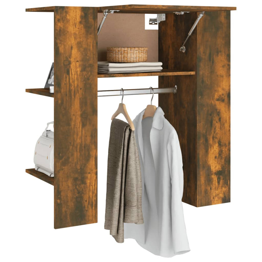 Halmeubel 97,5X37X99 Cm Bewerkt Hout Gerookt Eikenkleurig