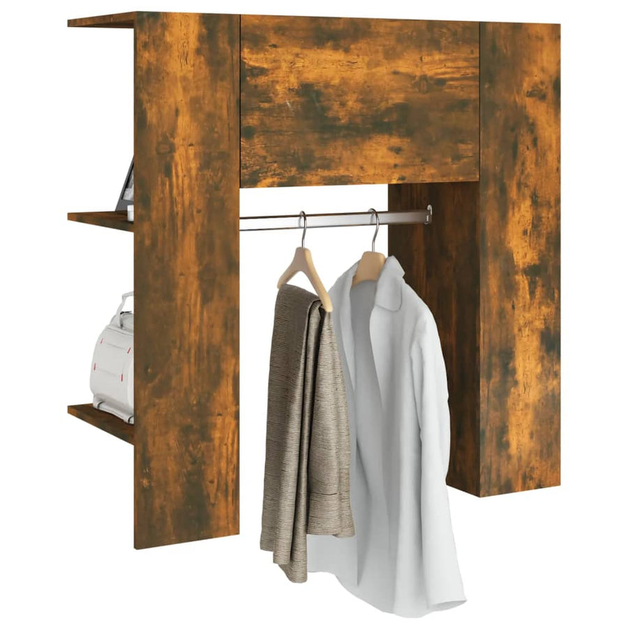 Halmeubel 97,5X37X99 Cm Bewerkt Hout Gerookt Eikenkleurig