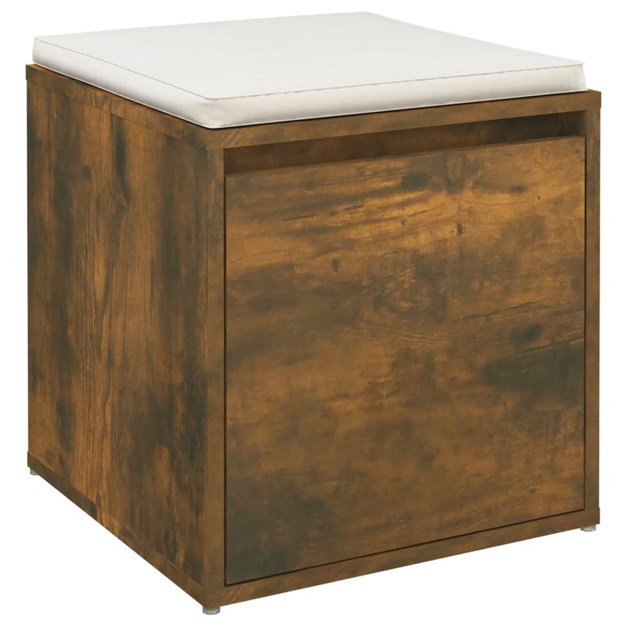 Opbergbox Met Lade 40,5X40X40 Cm Bewerkt Hout Gerookt Eiken
