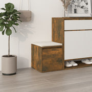 Storage box with drawer 40.5x40x40 cm treated wood smoked oak