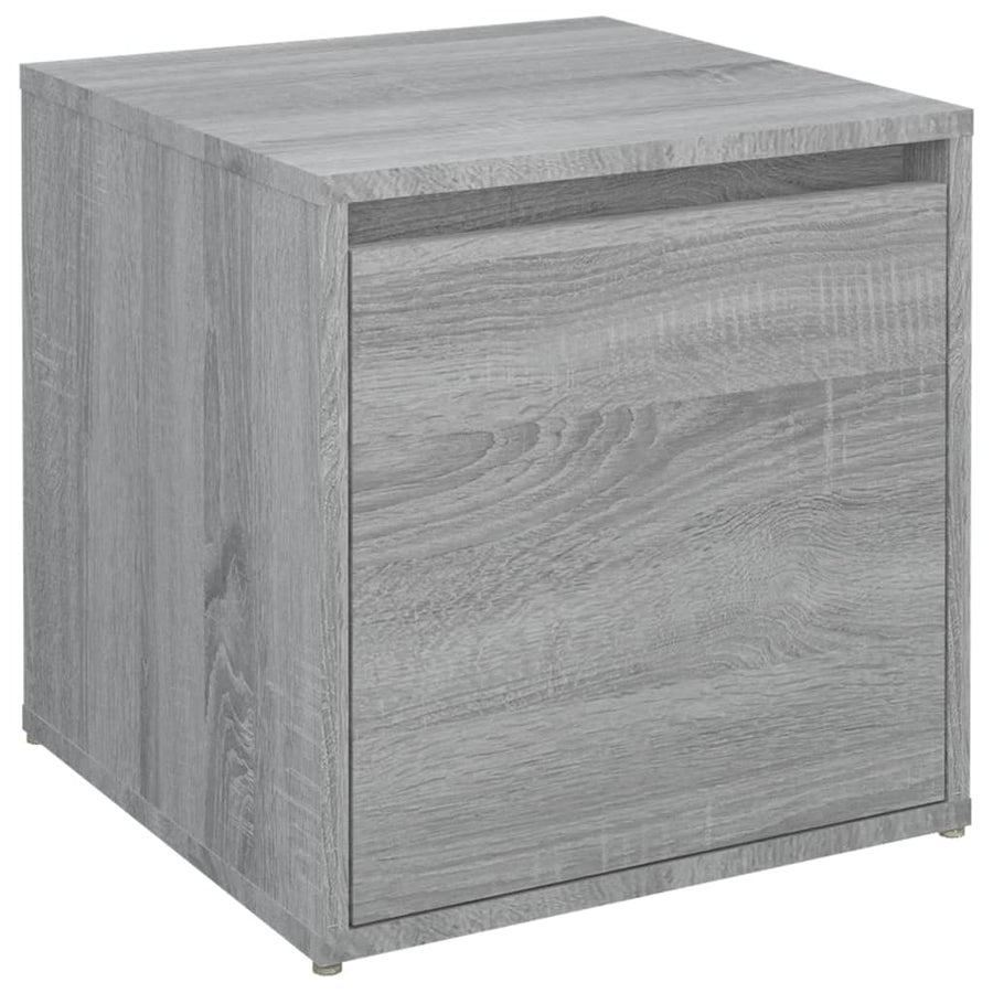 Opbergbox Met Lade 40,5X40X40 Cm Bewerkt Hout Grijs Sonoma Eik