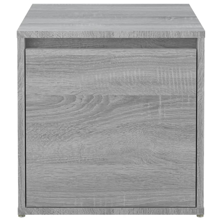 Opbergbox Met Lade 40,5X40X40 Cm Bewerkt Hout Grijs Sonoma Eik