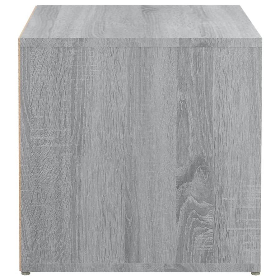 Opbergbox Met Lade 40,5X40X40 Cm Bewerkt Hout Grijs Sonoma Eik