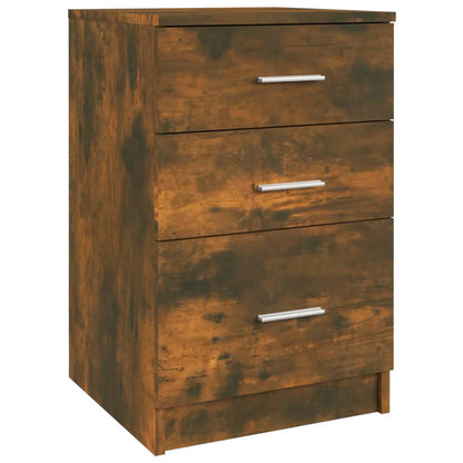 Nachtkastje 40X40X63 Cm Bewerkt Hout Gerookt Eikenkleurig