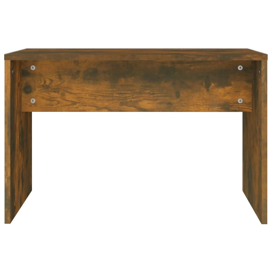 Kaptafelkruk 70X35X45 Cm Bewerkt Hout Gerookt Eikenkleurig