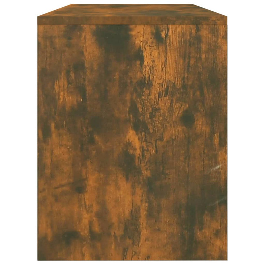 Kaptafelkruk 70X35X45 Cm Bewerkt Hout Gerookt Eikenkleurig