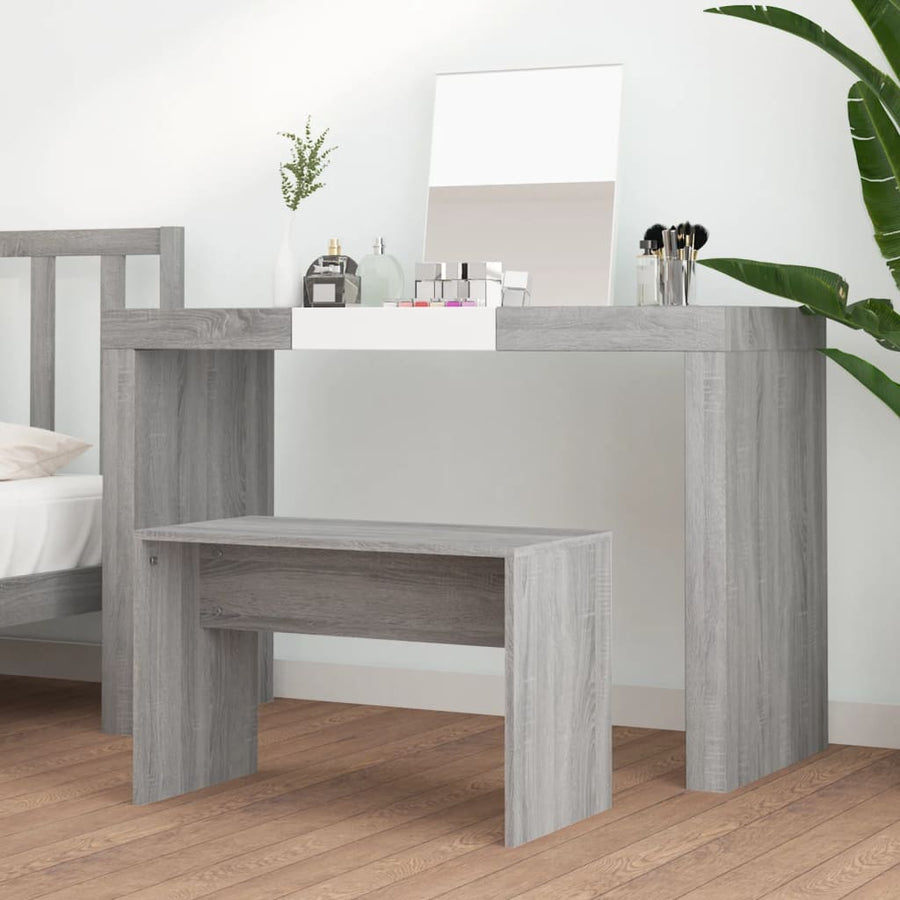 Kaptafelkruk 70X35X45 Cm Bewerkt Hout Grijs Sonoma Eikenkleurig