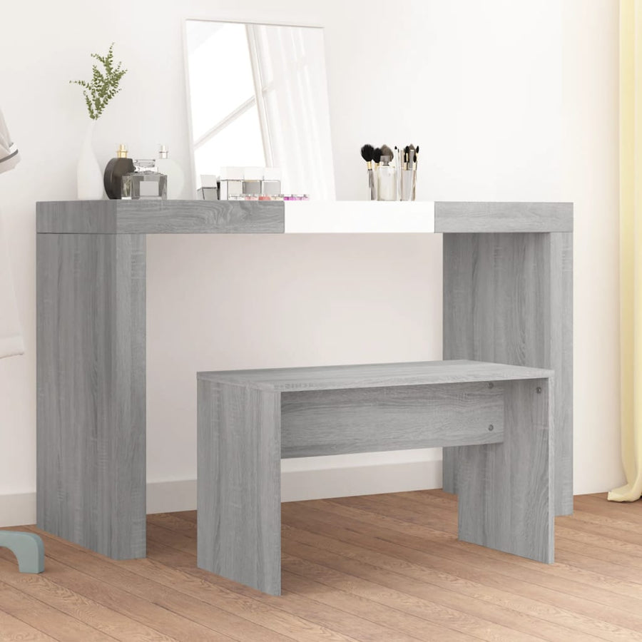 Kaptafelkruk 70X35X45 Cm Bewerkt Hout Grijs Sonoma Eikenkleurig