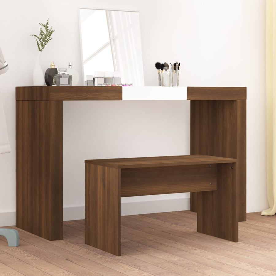 Kaptafelkruk 70X35X45 Cm Bewerkt Hout Bruineikenkleurig