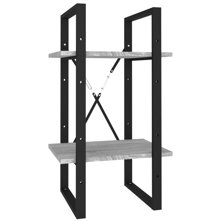Boekenkast 2-Laags Eiken Grijs Sonoma 40 x 30 x 70 cm Bewerkt hout