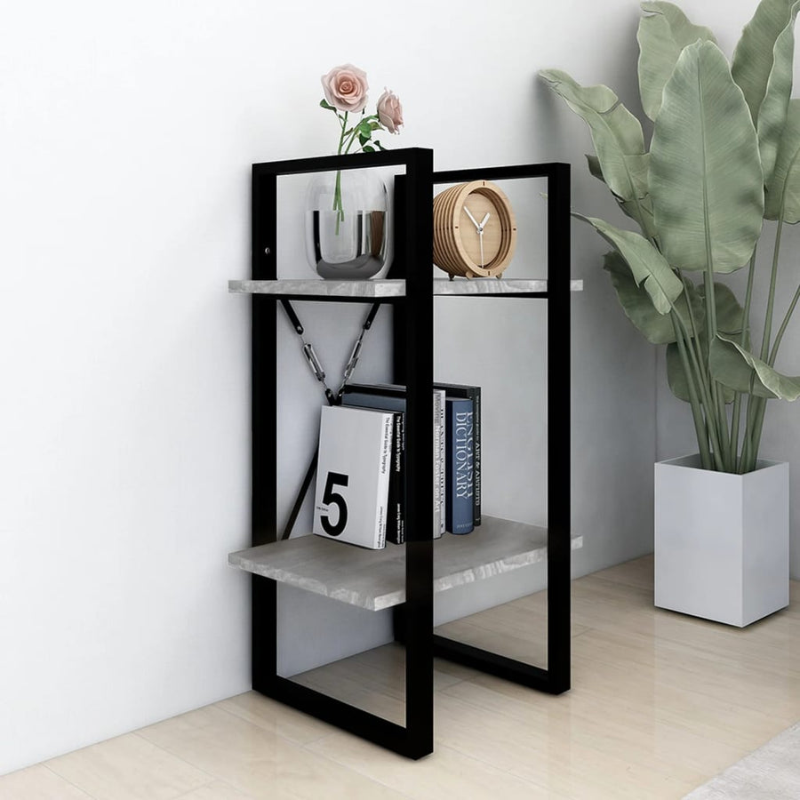 Boekenkast 2-Laags Eiken Grijs Sonoma 40 x 30 x 70 cm Bewerkt hout