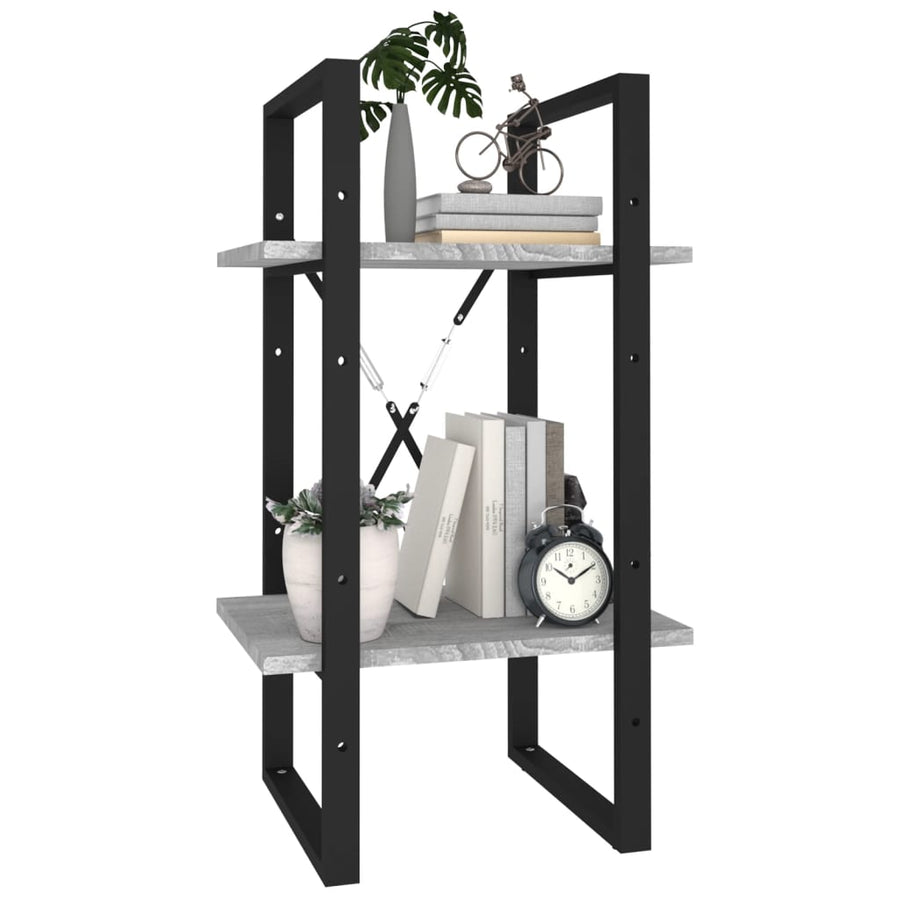 Boekenkast 2-Laags Eiken Grijs Sonoma 40 x 30 x 70 cm Bewerkt hout