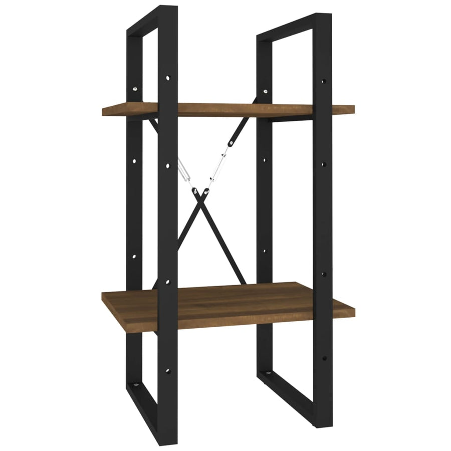 Boekenkast 2-Laags Bruin Eikenkleur 40 x 30 x 70 cm Bewerkt hout