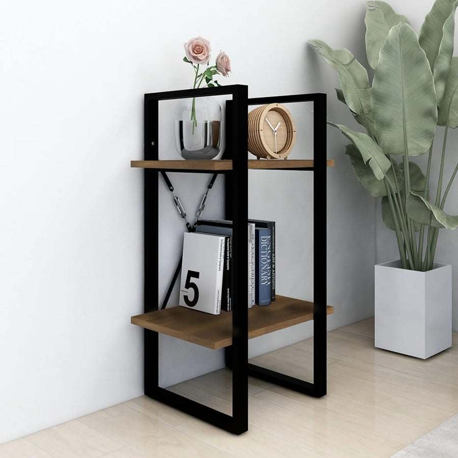 Boekenkast 2-Laags Bruin Eikenkleur 40 x 30 x 70 cm Bewerkt hout