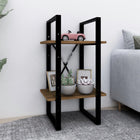 Boekenkast 40x30x70 cm bewerkt hout bruin