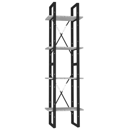 Boekenkast 4-Laags Eiken Grijs Sonoma 40 x 30 x 140 cm Bewerkt hout