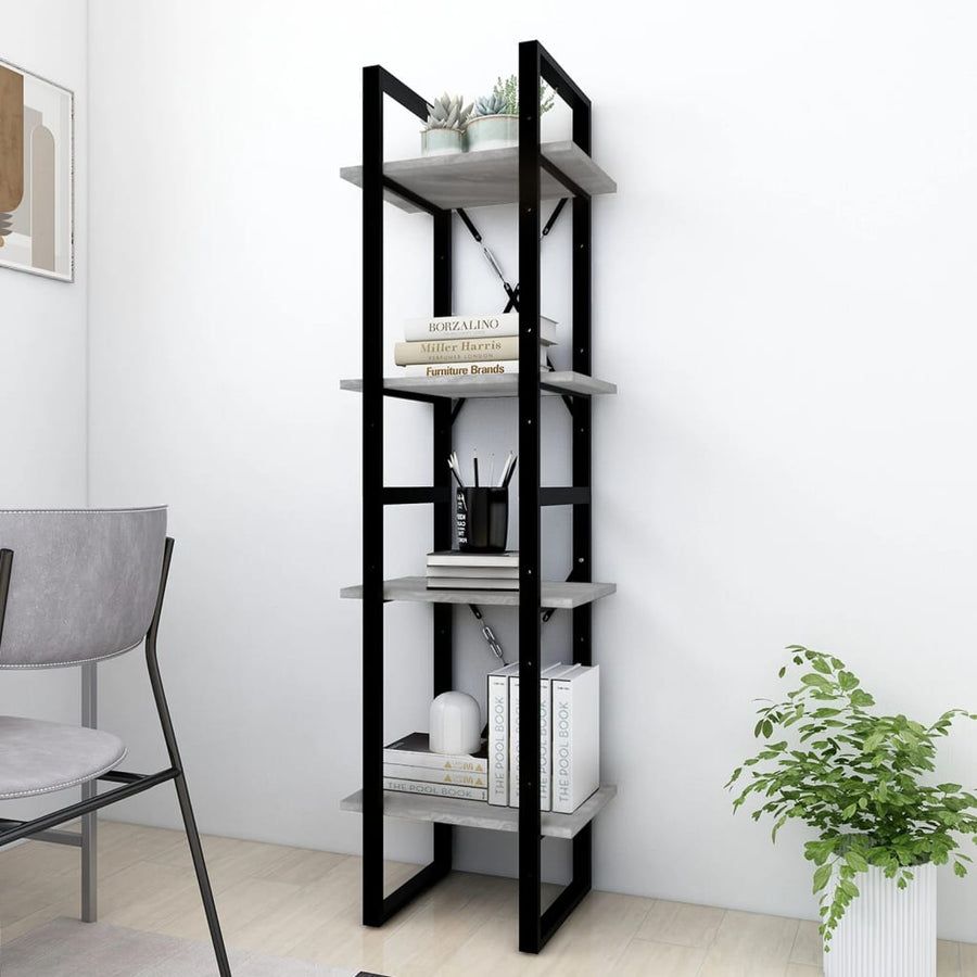 Boekenkast 4-Laags Eiken Grijs Sonoma 40 x 30 x 140 cm Bewerkt hout