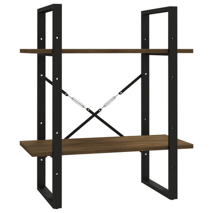 Boekenkast Bruineikenkleurig Bruin Eikenkleur 60 x 30 x 70 cm Bewerkt hout