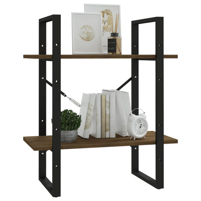 Boekenkast Bruineikenkleurig Bruin Eikenkleur 60 x 30 x 70 cm Bewerkt hout