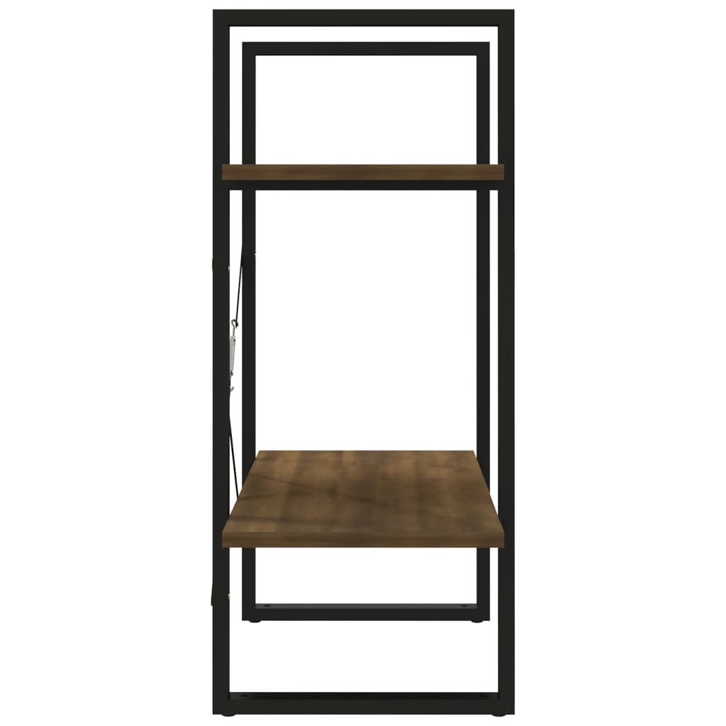 Boekenkast Bruineikenkleurig Bruin Eikenkleur 60 x 30 x 70 cm Bewerkt hout