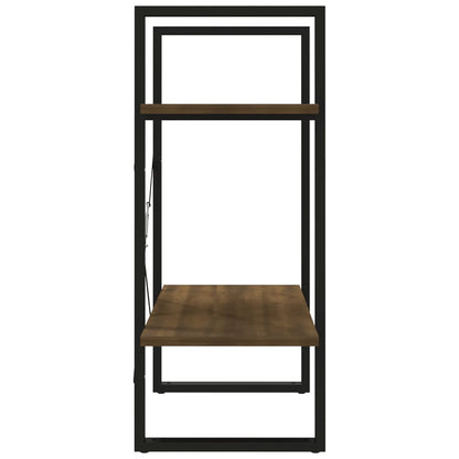 Boekenkast Bruineikenkleurig Bruin Eikenkleur 60 x 30 x 70 cm Bewerkt hout