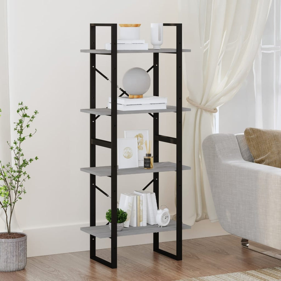 Boekenkast Eikenkleurig Grijs Sonoma 60 x 30 x 140 cm Bewerkt hout