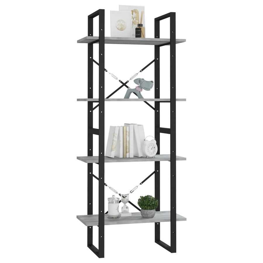 Boekenkast Eikenkleurig Grijs Sonoma 60 x 30 x 140 cm Bewerkt hout