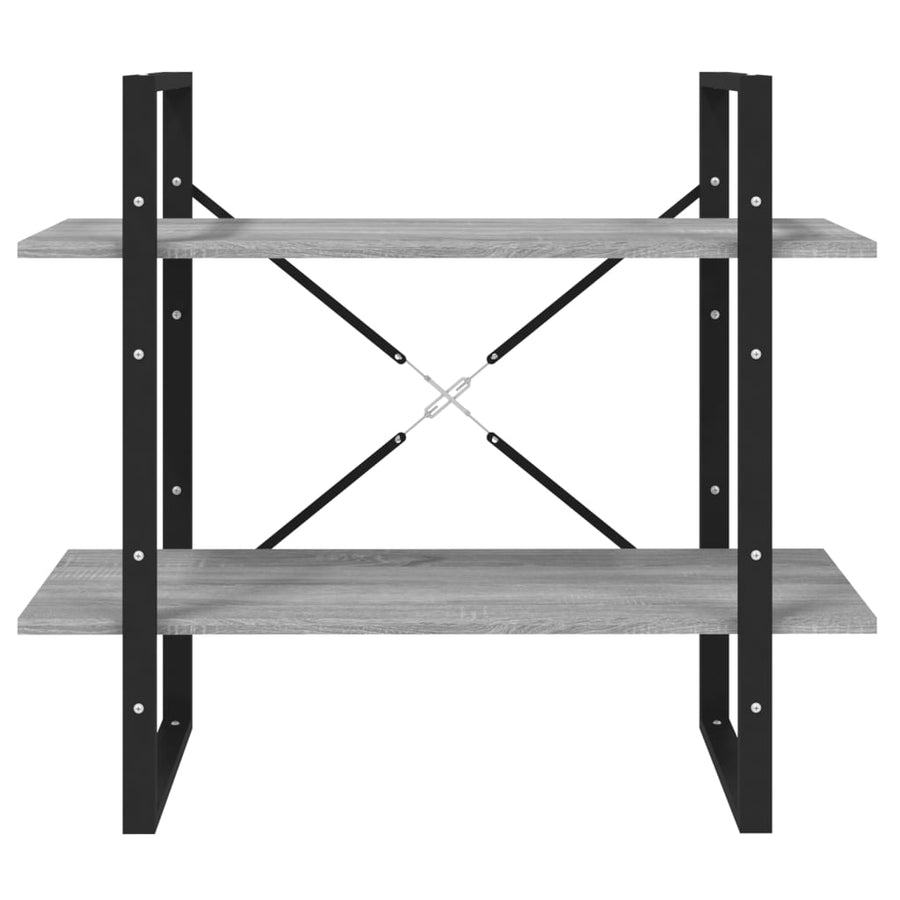 Boekenkast Met 2 Schappen Grijs Sonoma 80 x 30 x 70 cm Bewerkt hout