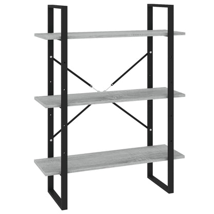 Boekenkast Eikenkleurig Grijs Sonoma 80 x 30 x 105 cm Bewerkt hout