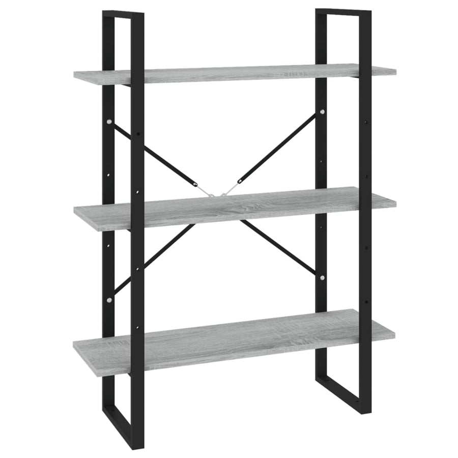 Boekenkast Eikenkleurig Grijs Sonoma 80 x 30 x 105 cm Bewerkt hout