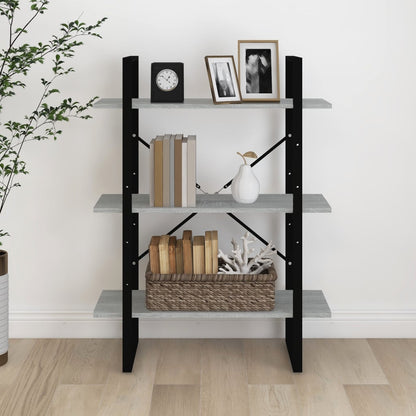 Boekenkast Eikenkleurig Grijs Sonoma 80 x 30 x 105 cm Bewerkt hout