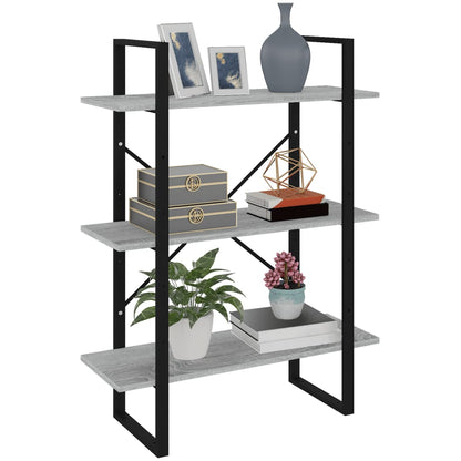 Boekenkast Eikenkleurig Grijs Sonoma 80 x 30 x 105 cm Bewerkt hout
