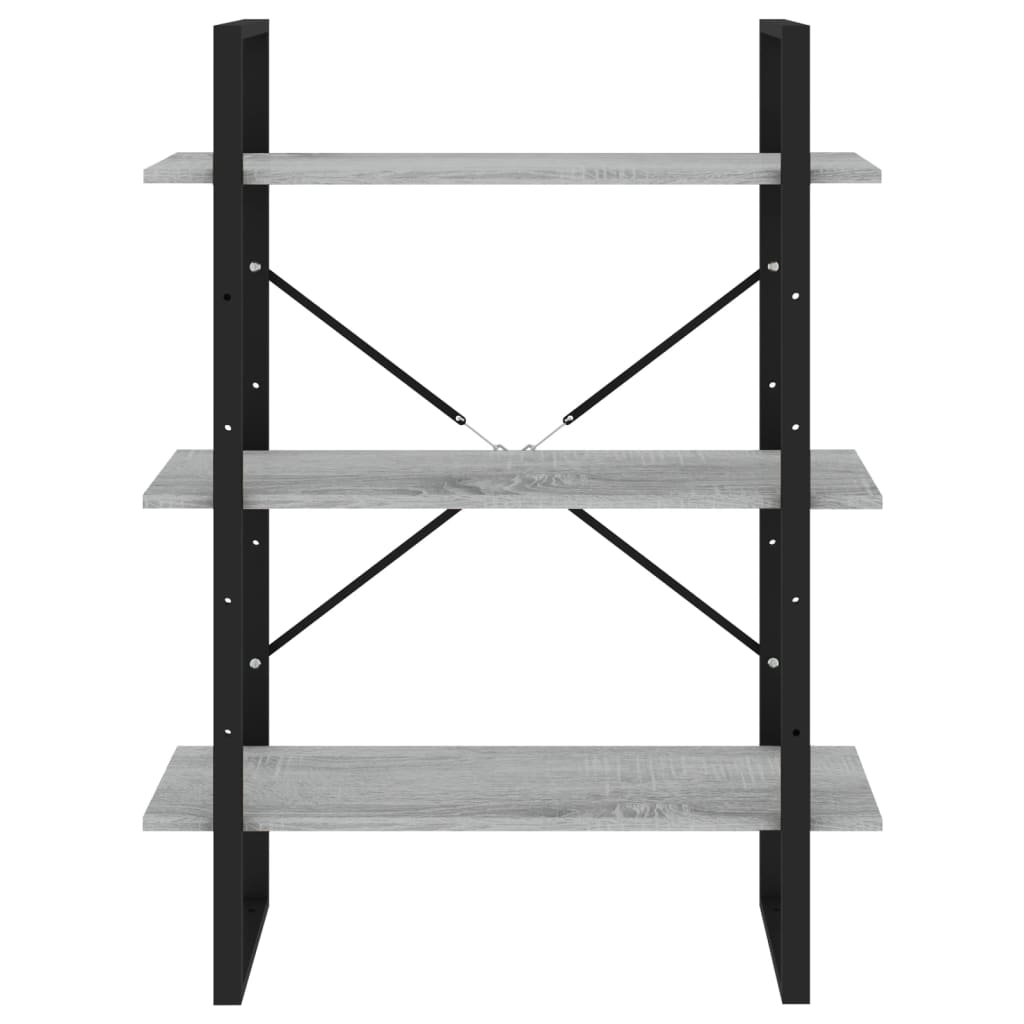 Boekenkast Eikenkleurig Grijs Sonoma 80 x 30 x 105 cm Bewerkt hout